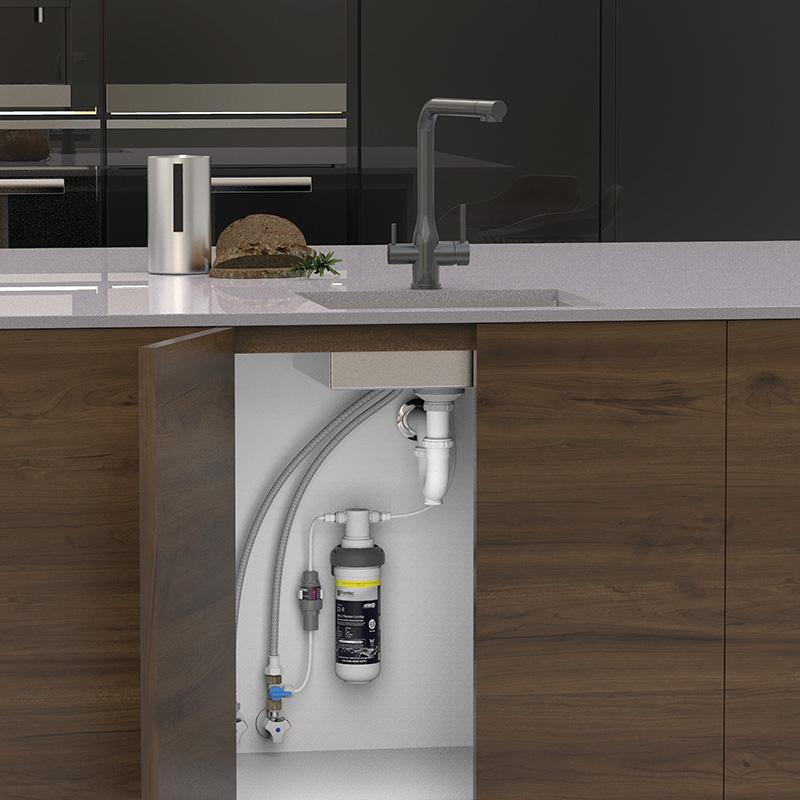 Puretec Z1 Tripla Elite 20 3-Way Mixer Tap With Water Filter Kit - LF Gunmetal - Z1-E20-GM-LF