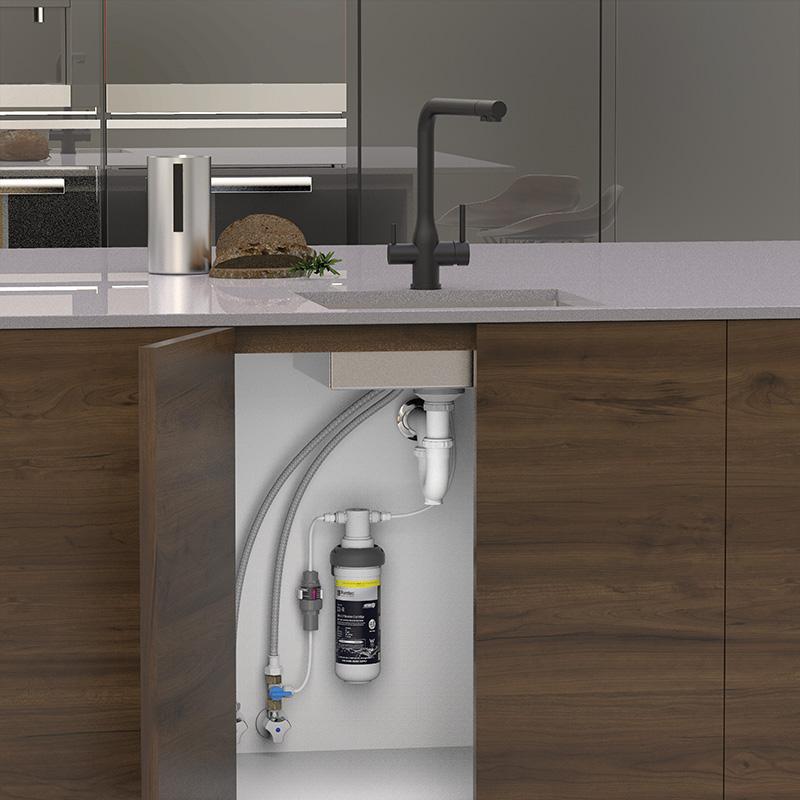 Puretec Z1 Tripla Elite 20 3-Way Mixer Tap With Water Filter Kit - LF Matt Black - Z1-E20-MB-LF