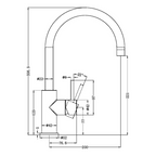 Nero Zen SS316L Kitchen Sink Mixer - LF Graphite - NR162207GR