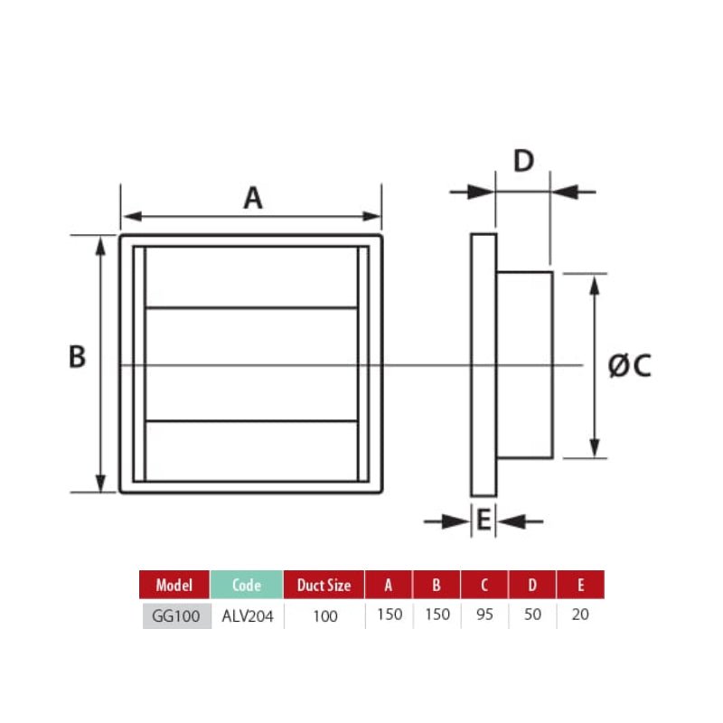 Allvent Stainless Steel Gravity Grille - Cass Brothers