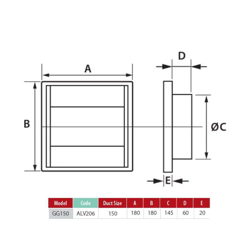 Allvent Stainless Steel Gravity Grille - Cass Brothers