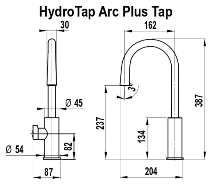 Zip Hydrotap G5 Arc Plus Boiling & Ambient - Matte Black H5L785Z03AU