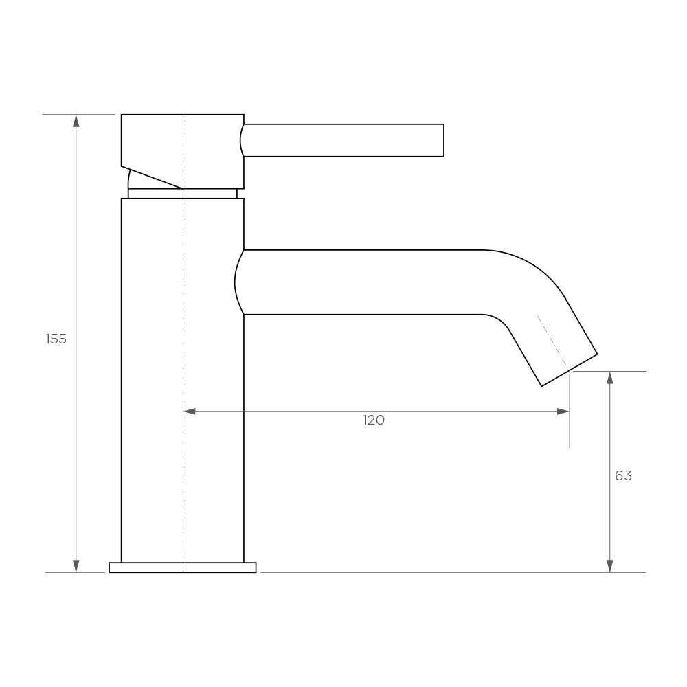 Arcisan Axus Pin Lever Basin Mixer - Rose Gold PVD - AX01310.RG