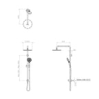 Arcisan Axus Twin Shower System w/Fusion-Air Hand Shower - Chrome - AX023025
