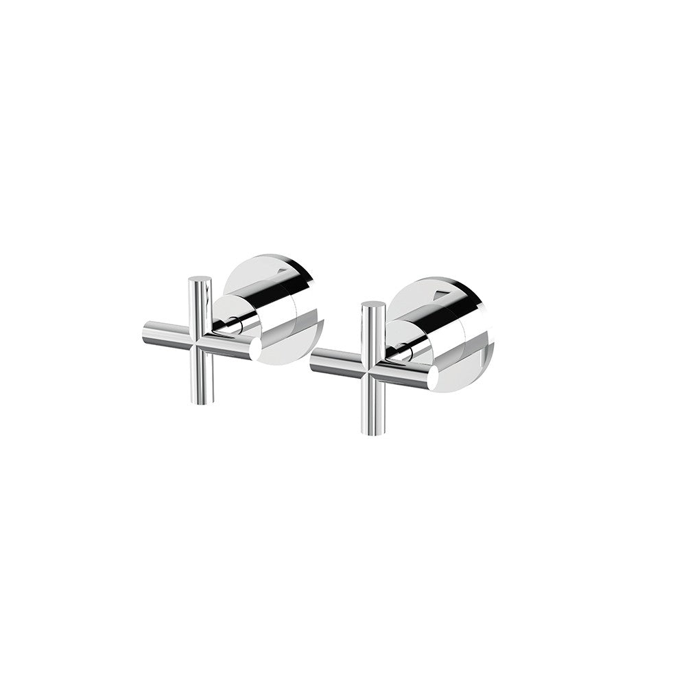 Arcisan Axus Cross Taps Wall Top Assemblies - Chrome - AX08230