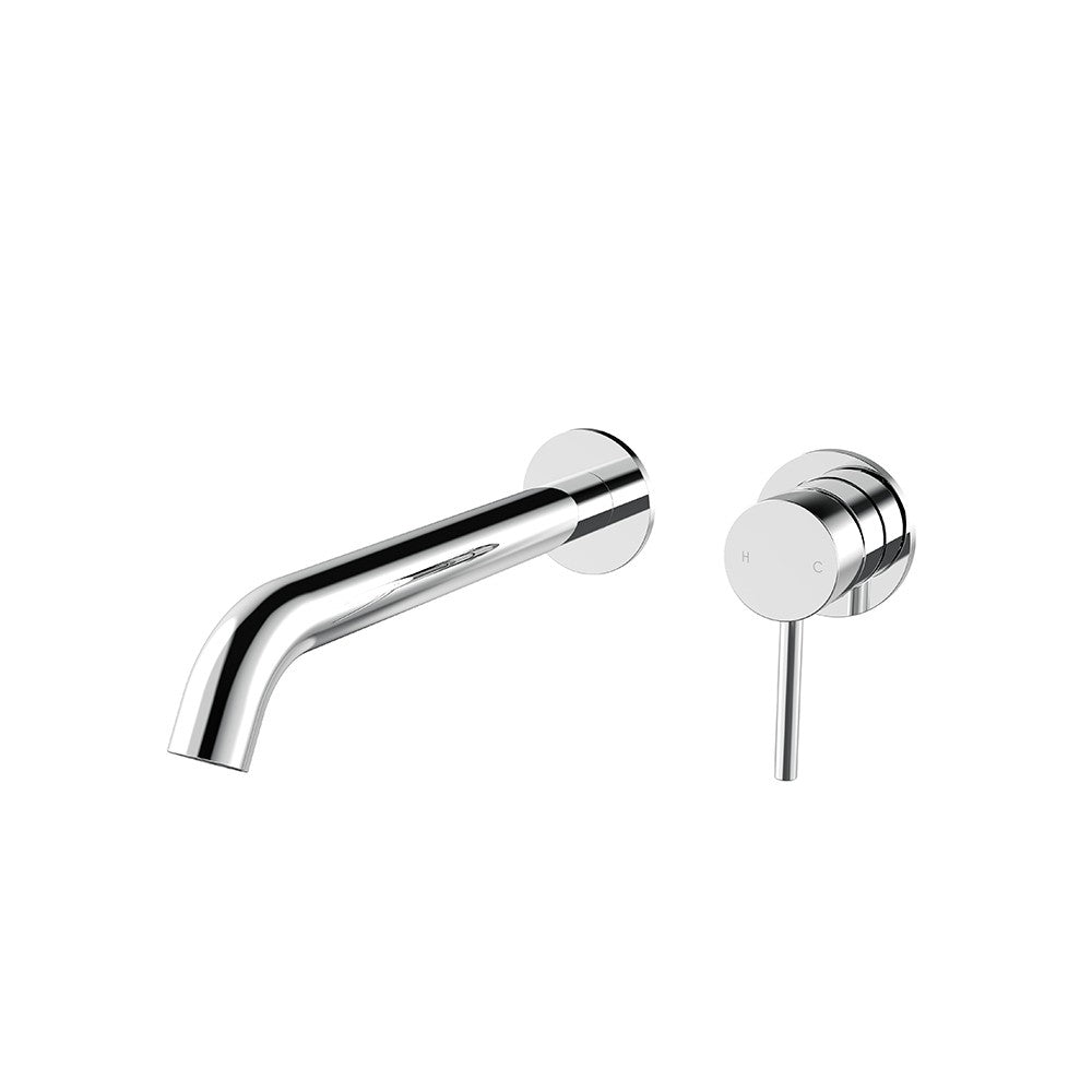 Arcisan Axus Pin Wall Basin/Bath Mixer 220mm Spout Includes In-Wall Body - Chrome - AX16225 + ARB0120