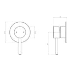 Arcisan Axus Pin Bath & Shower Wall Mixer Includes In-Wall Body - Chrome - AX16300 + ARB0130