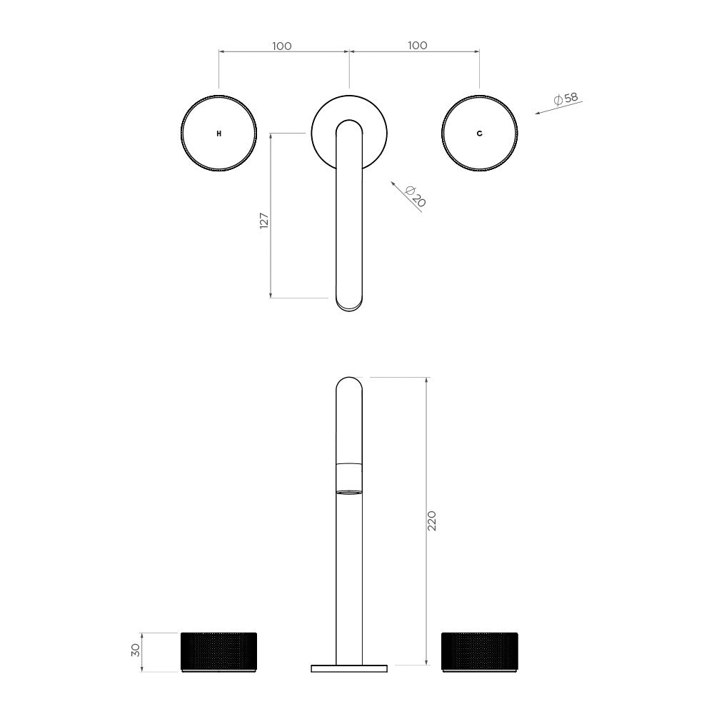 Streamline Vierra Basin Tap Set - Chrome - RR018100