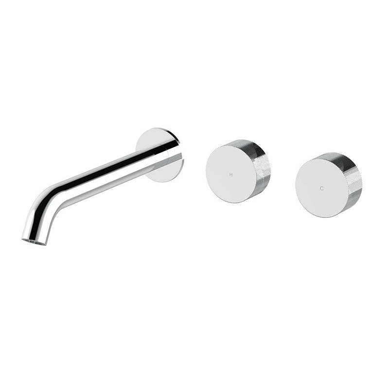 Streamline Vierra Wall Basin Tap Set 220mm Left Spout Includes In-Wall Body - Chrome