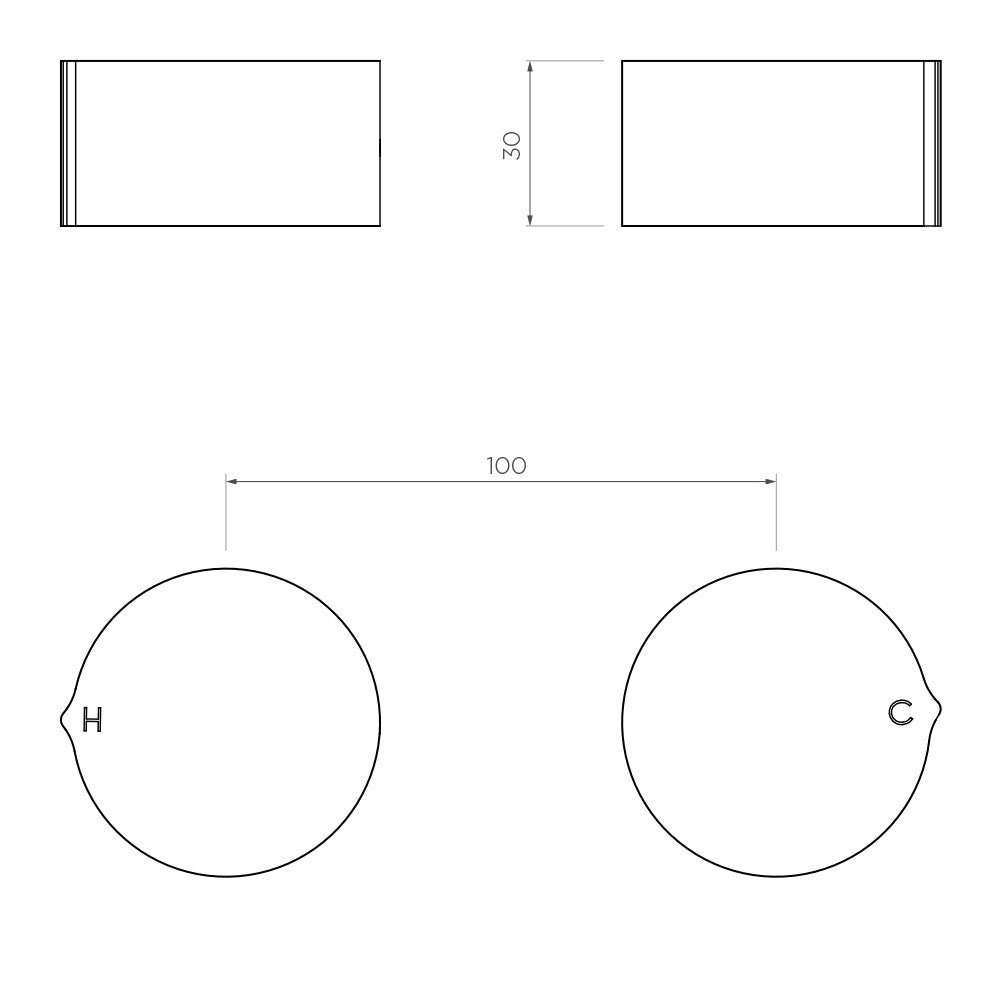 Streamline Venn Wall Top Assemblies - Chrome - VE018300