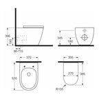 Argent Grace Neu Wall Faced Toilet Package - Cass Brothers