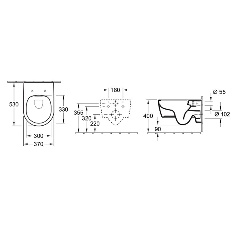 AVENTO DIRECTFLUSH WALL HUNG TOILET PACKAGE Spec