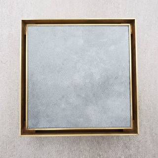 Bespoke 120 x 120mm Single Brass Tile Insert Waste