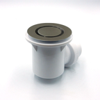 Bounty Brassware 40mm Bath Bend Pop Down with Connector - Brushed Nickel - 21831.06