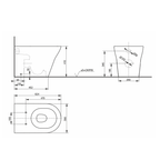 TOTO MH Wall Faced Toilet and Washlet w/Remote Control