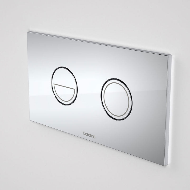 Caroma Liano Cleanflush Invisi Series II Wall Faced Toilet Suite (Germguard) - Chrome Button - 766100W + 237088C