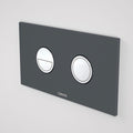 Caroma Invisi Series II Round Dual Flush Plate - Dark Grey - 237088DG