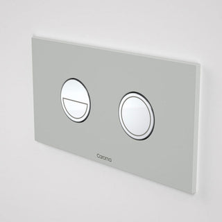 Caroma Invisi Series II Round Dual Flush Plate - Light Grey - 237088LG