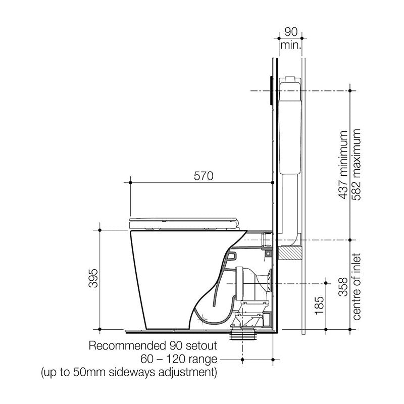Caroma Liano Invisi 2 Wall Faced Suite Specification