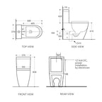 Expella Milu Odourless Crest Back to Wall Toilet Suite Specification