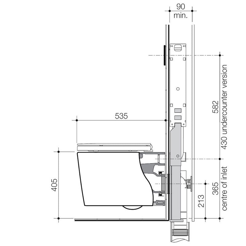 Liano Cleanflush® Wall Hung Invisi Series II® Toilet Suite specifications