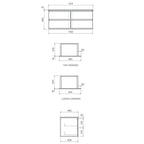 Parisi Evo 1200 Wall Mounted Cabinet with Single Ceramic Top - Tabacco Specifications