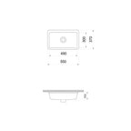 Turner Hastings Fino Standard 55 x 37 Under Counter Basin - Gloss White - FI237UCB