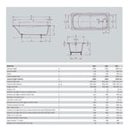 Kaldewei Dyna Set Built in Bath Spec
