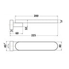 Millenium Kiato Swivel Bath Spout 225mm - Specification