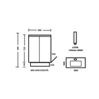 Ledin Jane Ensuite 600 Freestanding Vanity Spec