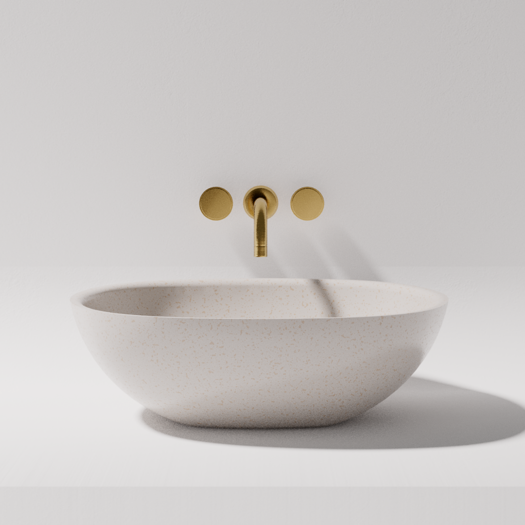 Pietra Bianca Marcello Above Counter Basin 450mm - White Onyx - PB3009-WO