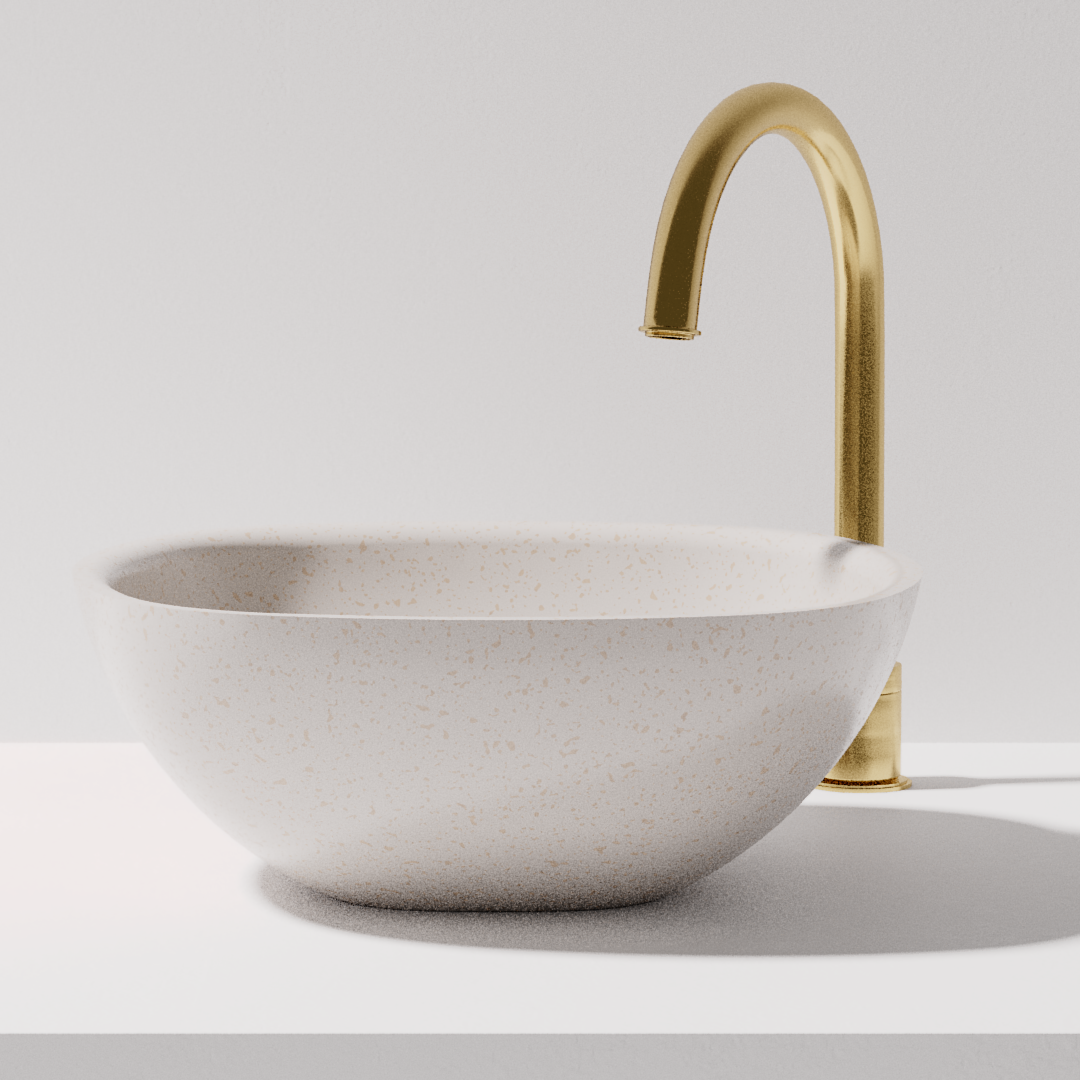 Pietra Bianca Marcello Above Counter Basin 450mm - White Onyx - PB3009-WO