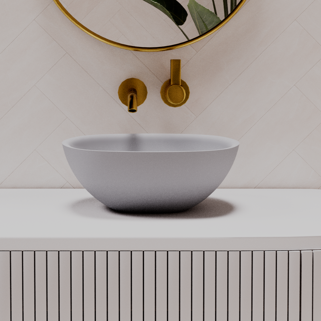 Pietra Bianca Marcello Above Counter Basin 450mm - White Onyx - PB3009-WO