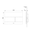 TOTO Flush Panel - Stainless Steel - Specificaiton