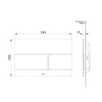 TOTO Flush Panel - Stainless Steel - Specificaiton