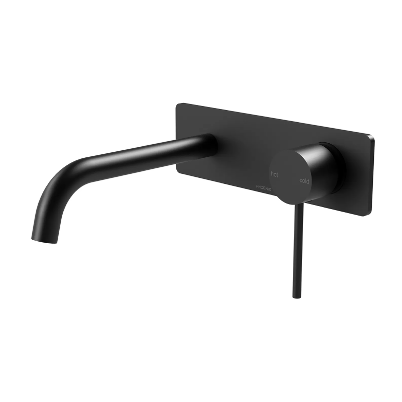 Phoenix Vivid Slimline SwitchMix Wall Basin/Bath Mixer 230mm Trim Only - Matte Black - VS2813-10