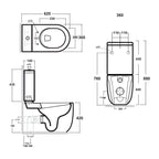 Studio Bagno Milady Back To Wall Toilet Suite Specification