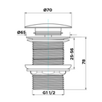 Mixx Tapware 40mm Dome Pop-Up Waste - Matte Black - 9WA037M