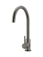 Meir Round Gooseneck Kitchen Mixer - PVD Shadow Gun Metal MK03-PVDGM