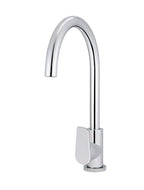 Meir Round Paddle Gooseneck Kitchen Mixer - Polished Chrome MK03PD-C