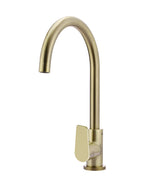 Meir Round Paddle Gooseneck Kitchen Mixer - PVD Tiger Bronze MK03PD-PVDBB