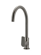 Meir Round Paddle Gooseneck Kitchen Mixer - PVD Shadow Gun Metal MK03PD-PVDGM