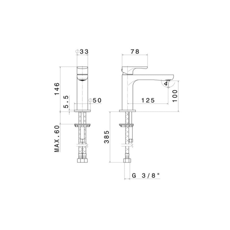 Newform Linfa Basin Mixer Spec