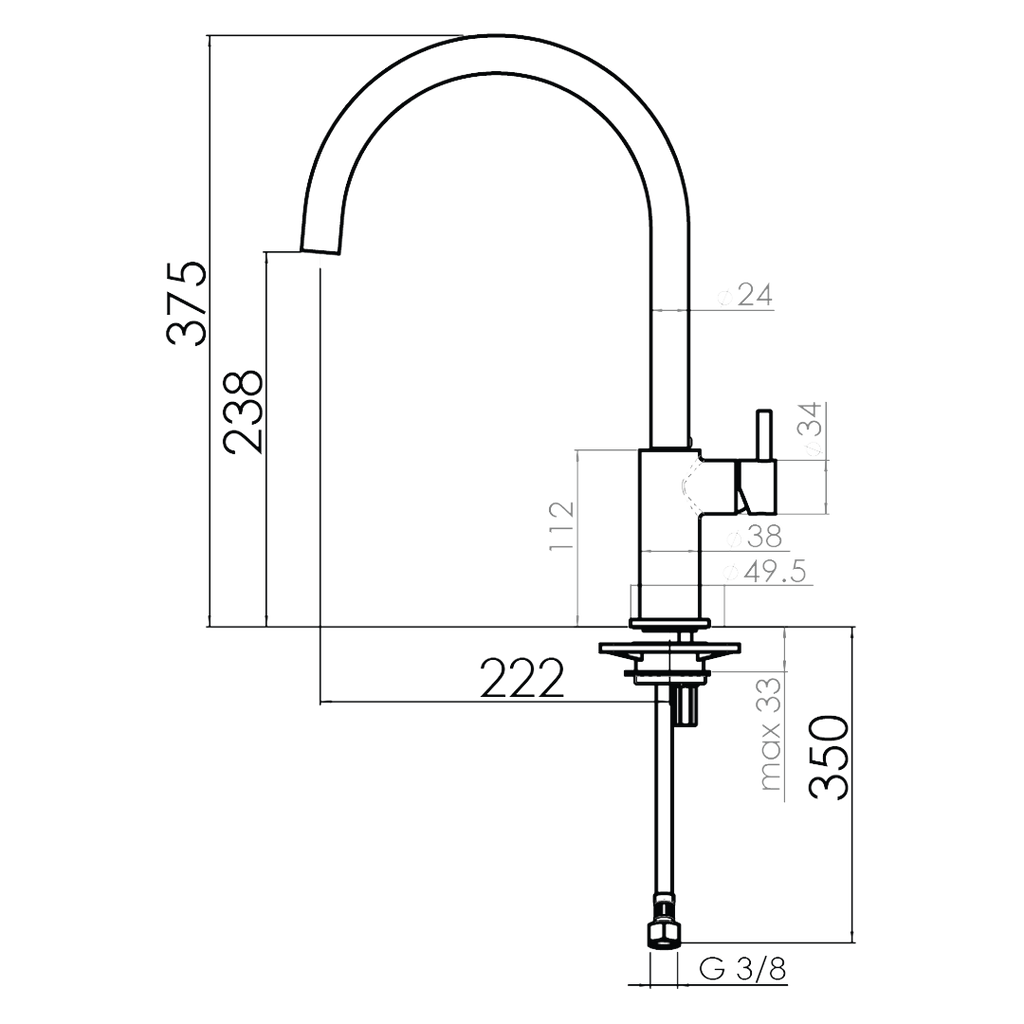 Franke - Verona Non Pull-Out Chrome Tap - TA7600