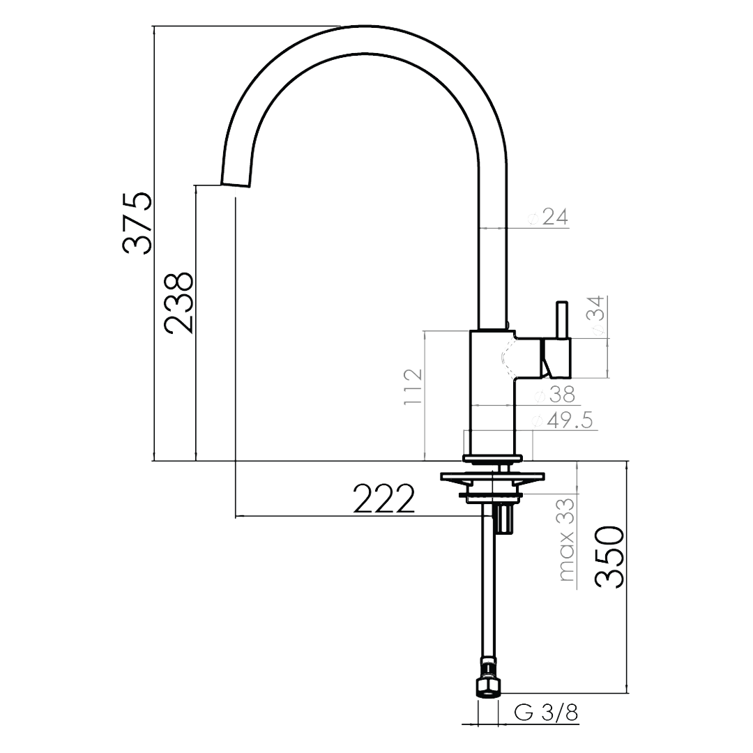 Franke - Verona Non Pull-Out Chrome Tap - TA7600