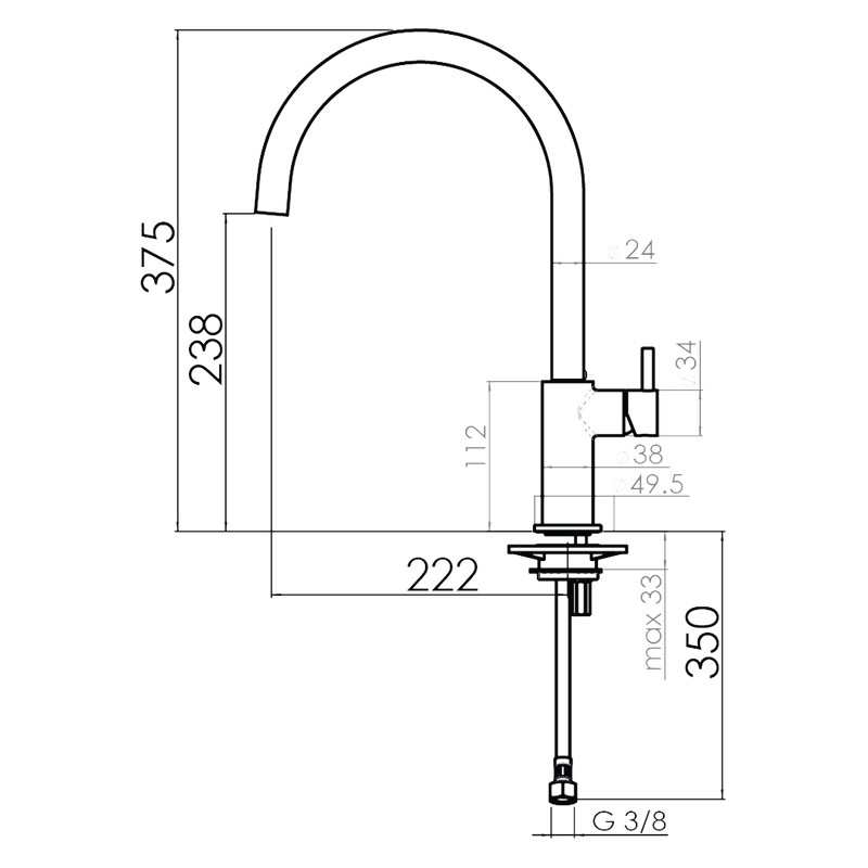 Franke - Verona Non Pull-Out Chrome Tap - TA7600