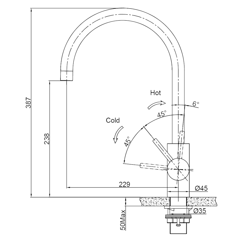 Franke - Eos Neo Non Pull-Out Tap - Gun Metal - TA9600GM