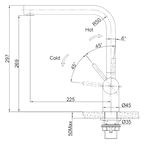Franke - Atlas Neo Non Pull-Out Tap - Gun Metal - TA9700GM