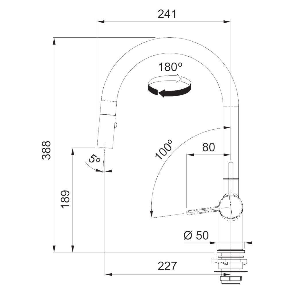 Franke - Active Pull-Out Tap - Chrome  - TA7781