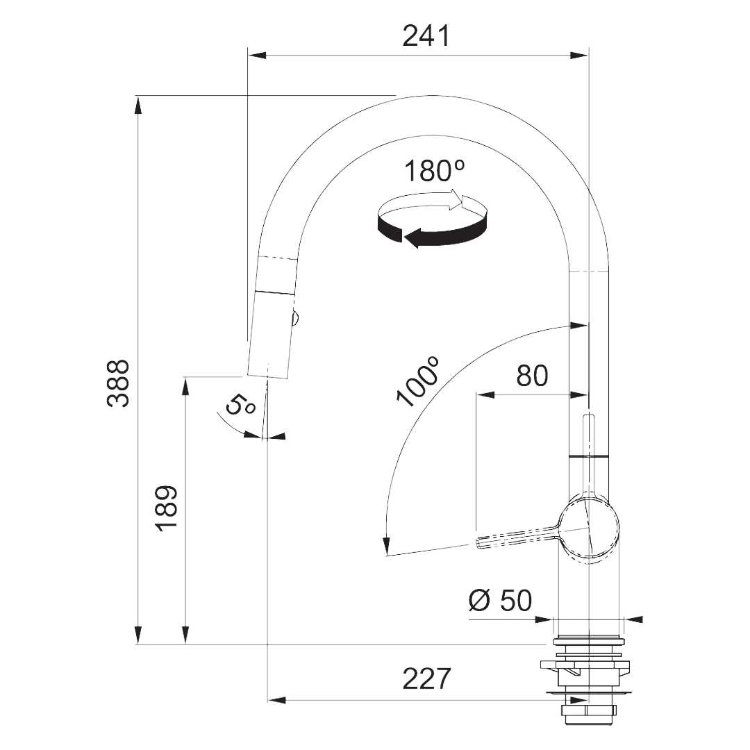 Franke - Active Pull-Out Tap - Chrome  - TA7781
